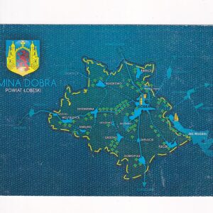 DOBRA GMINA MAPKA HERB POCZTÓWKA A40230