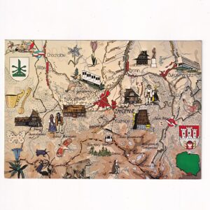 TATRY PODHALE ZAKOPANE MAPKA POCZTÓWKA A40232