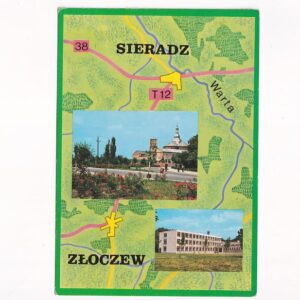 SIERADZ ZŁOCZEW MAPKA WIDOKÓWKA A40281
