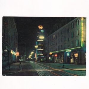 WROCŁAW NEONY MIASTO NOCĄ ULICA OŁAWSKA WIDOKÓWKA A40283