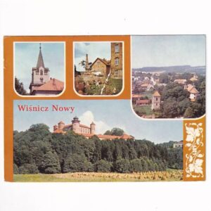 NOWY WIŚNICZ ZAMEK LICEUM PLASTYCZNA WIEŻA RATUSZA WIDOKÓWKA A40301