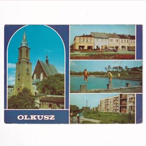 OLKUSZ KOŚCIÓŁ RYNEK BASEN KĄPIELOWY WIDOKÓWKA A40304
