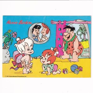 HANNA-BARBERA JASKINIOWCY FLINSTONOWIE NAKLEJKI POCZTÓWKA KOM-1606