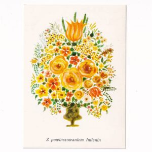 BARBARA ŚWIDZIŃSKA ŻYCZENIA KWIATY POCZTÓWKA GRAF-4879