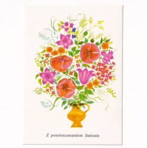 BARBARA ŚWIDZIŃSKA ŻYCZENIA KWIATY POCZTÓWKA GRAF-4882