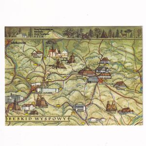 H.BALICKA-FRIBES BESKID WYSPOWY MAPKA POCZTÓWKA GRAF-4890