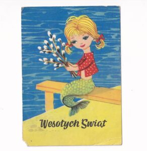 JADWIGA IWASZKIEWICZ WESOŁYCH ŚWIAT WIELKANOC SYRENKA POCZTÓWKA GRAF-4913