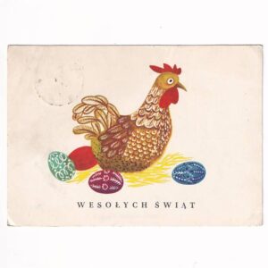 HA-GA WESOŁYCH ŚWIĄT WIELKANOC PISANKI POCZTÓWKA GRAF-4917