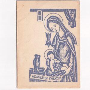 WESOŁYCH ŚWIĄT MADONNA KARNET/POCZTÓWKA GRAF-4975