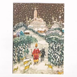 JÓZEF WILKOŃ WESOŁYCH ŚWIĄT B.N. ŚW.MIKOŁAJ KARNET/POCZTÓWKA GRAF-5017