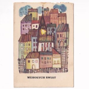 MARIA ŁUSZCZKIEWICZ-JASTRZĘBSKA WESOŁYCH ŚWIĄT WIELKANOC POCZTÓWKA GRAF-5164