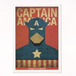 MARVEL KAPITAN AMERYKA "CAPTAIN AMERICA" POCZTÓWKA KOM-1619
