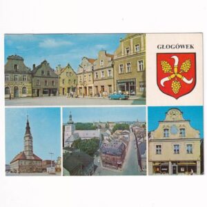 GŁOGÓWEK RYNEK Z RATUSZEM HERB WIDOKÓWKA A40433