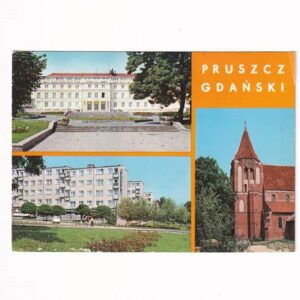 PRUSZCZ GDAŃSKI URZĄD GMINY GOTYCKI KOŚCIÓŁ WIDOKÓWKA A40478