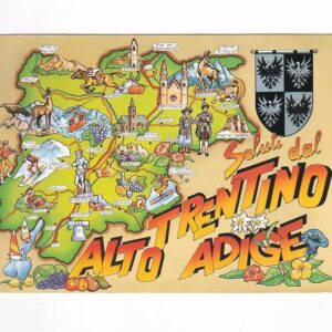 WŁOCHY REGION TRENTINO-ALTO ADIGE MAPKA POCZTÓWKA A40501