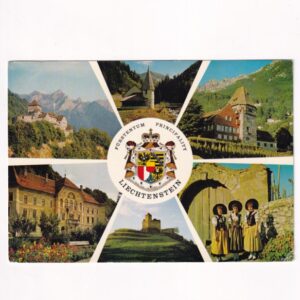 LICHTENSTEIN ZAMEK FOLKLOR KRAJOBRAZ HERB WIDOKÓWKA A40635