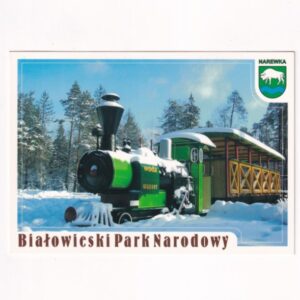 BIAŁOWIESKI PARK NARODOWY NAREWKA HERB LOKOMOTYWA POCZTÓWKA A40724