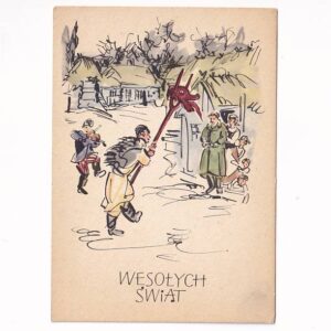 ANTONI UNIECHOWSKI WESOŁYCH ŚWIĄT B.N. POCZTÓWKA GRAF-5196