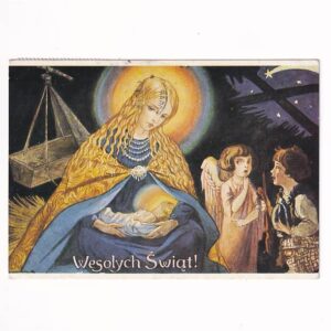 WESOŁYCH ŚWIĄT B.N. MADONNA REPRINT POCZTÓWKA GRAF-5247
