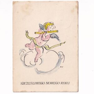 ANTONI UNIECHOWSKI SZCZĘŚLIWEGO NOWEGO ROKU AMOREK ANIOŁEK POCZTÓWKA GRAF-5324